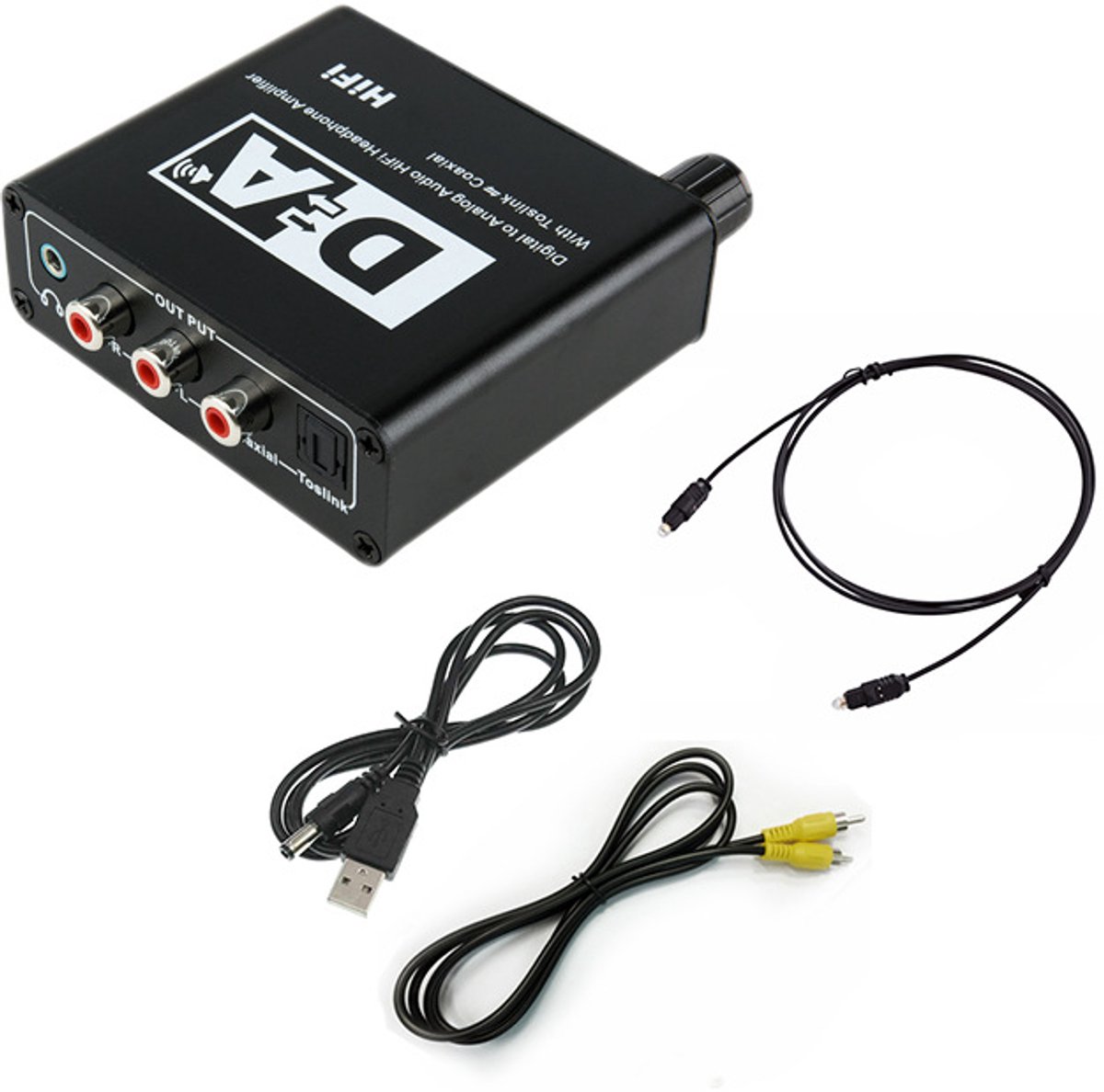 NAXSIR Digitale naar Analoge Audio Converter - Hifi Audio Converter - Geschikt voor TV, DVD en Gameconsoles
