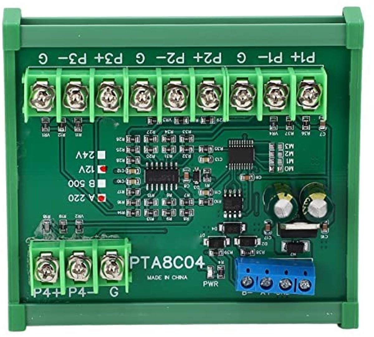 Dailygoods - Dailygoody - 4 Kanaals PT100 Temperatuur Sensor Module - Stabiele Temperatuuracquisitie - Geschikt voor Modbus - Weerstand Collectie - DC12V -...