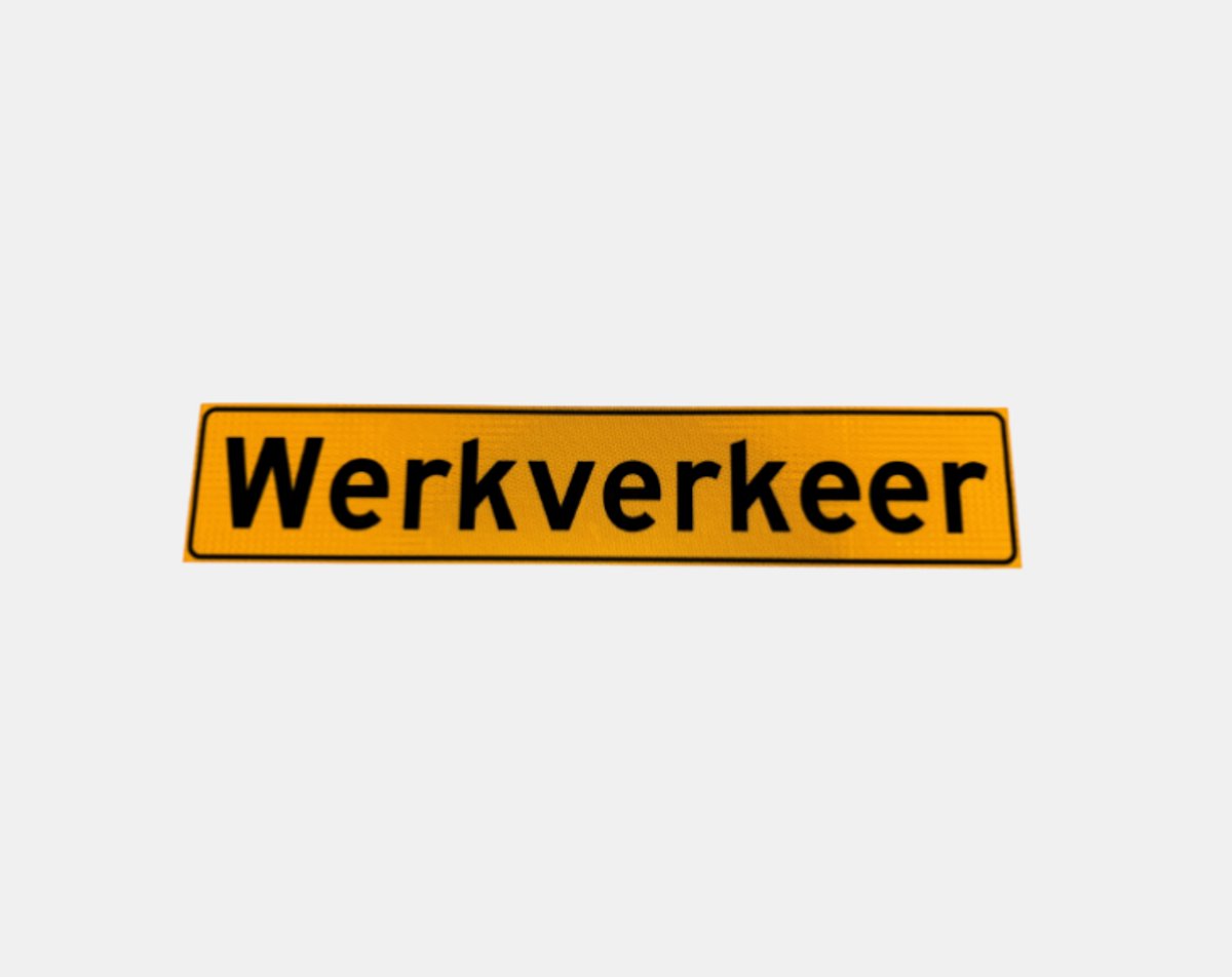 Sticker WERKVERKEER reflecterend Klasse 3 | Avery Dennison 650 x 160 mm