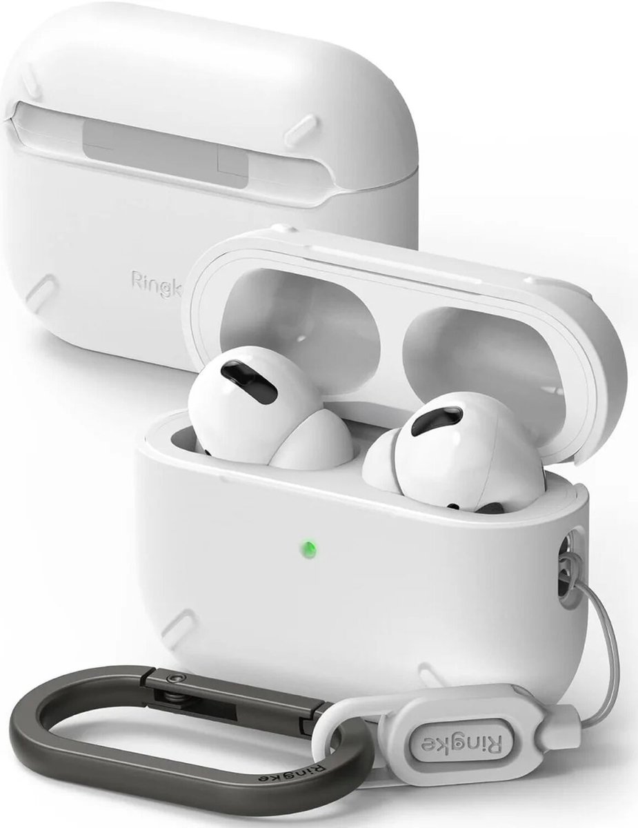 Ringke Hoesje Geschikt voor Apple AirPods Pro 1 / 2 Schokbestendig Wit