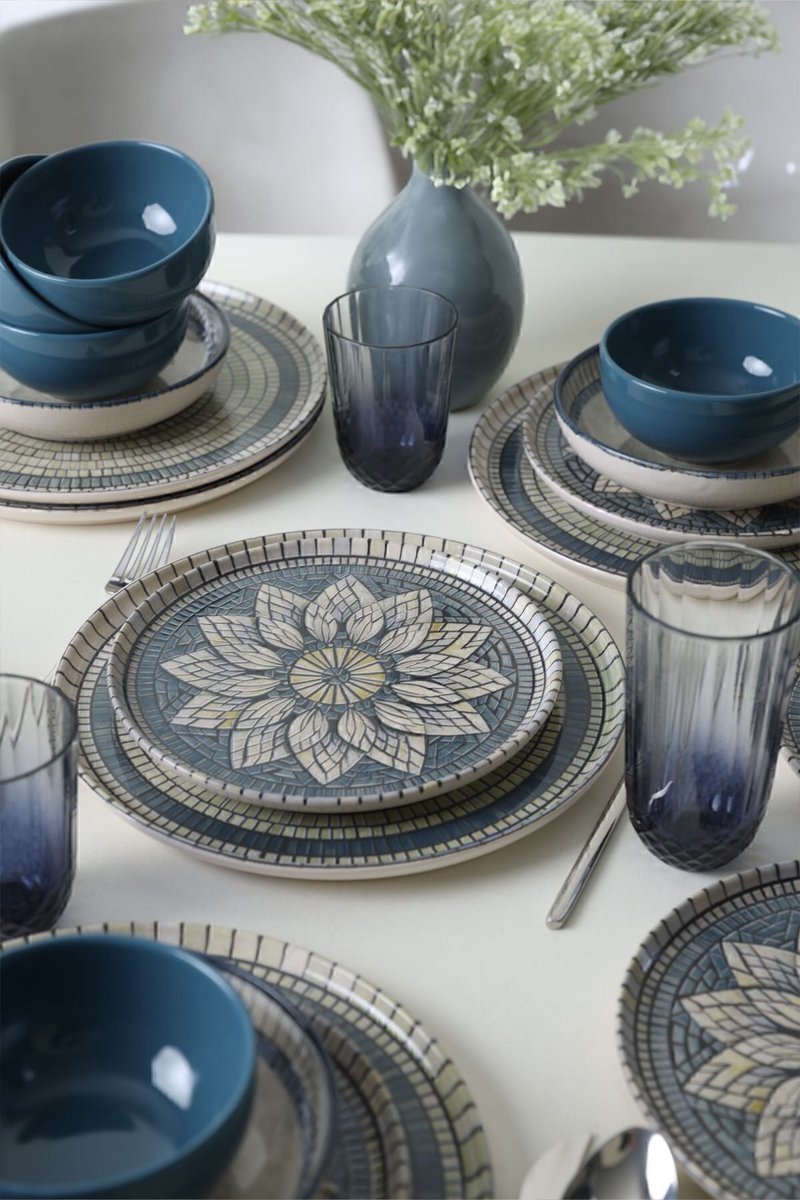 Keramika Serviesset - Keraart Mosaic Marvels - 24 delig - 6 persoons - Stoneware