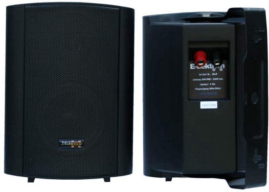E-Lektron EWL5P passieve speakerset voor binnen en buiten - Zwart - 125W — afbeelding 2