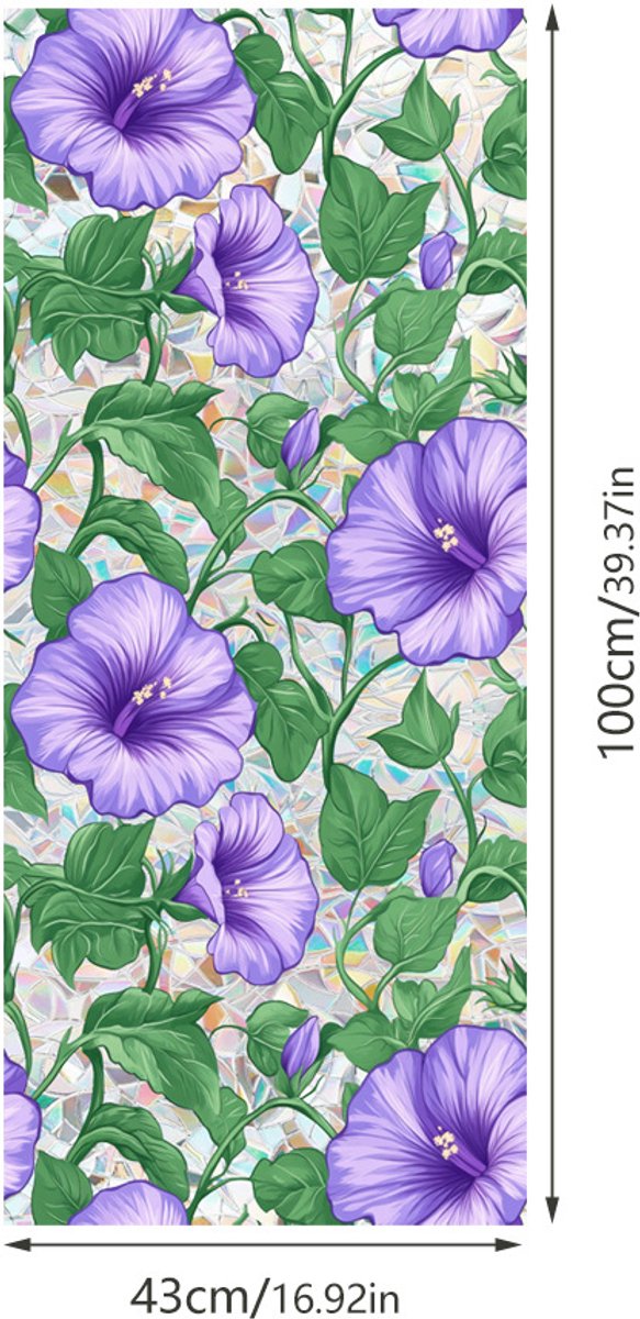 3D Regenboog Raamfolie- Anti-Inkijk - Isolerend & Zonwerend - 43x100cm – Statisch - Prisma Bejuweled EffectXCBL171