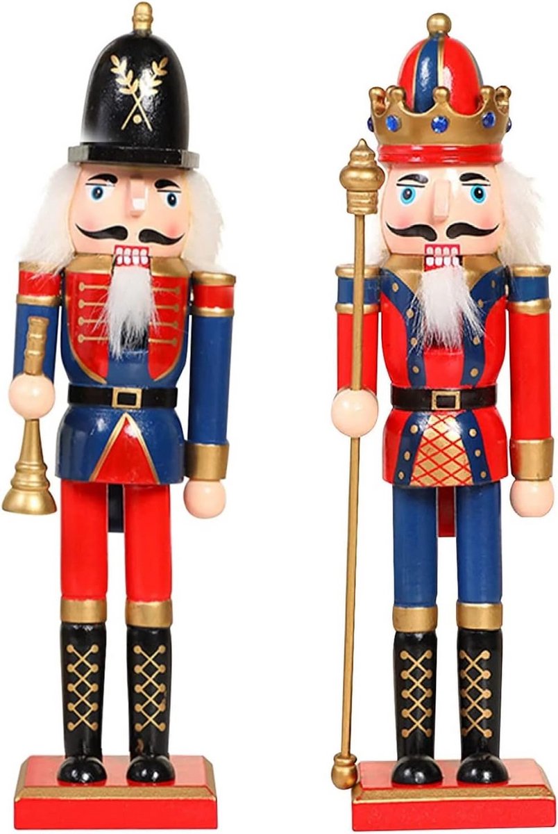 Notenkraker Kerstdecoratie - Beeld Voor Binnen - Pop Woonkamer - Hout - Kerst