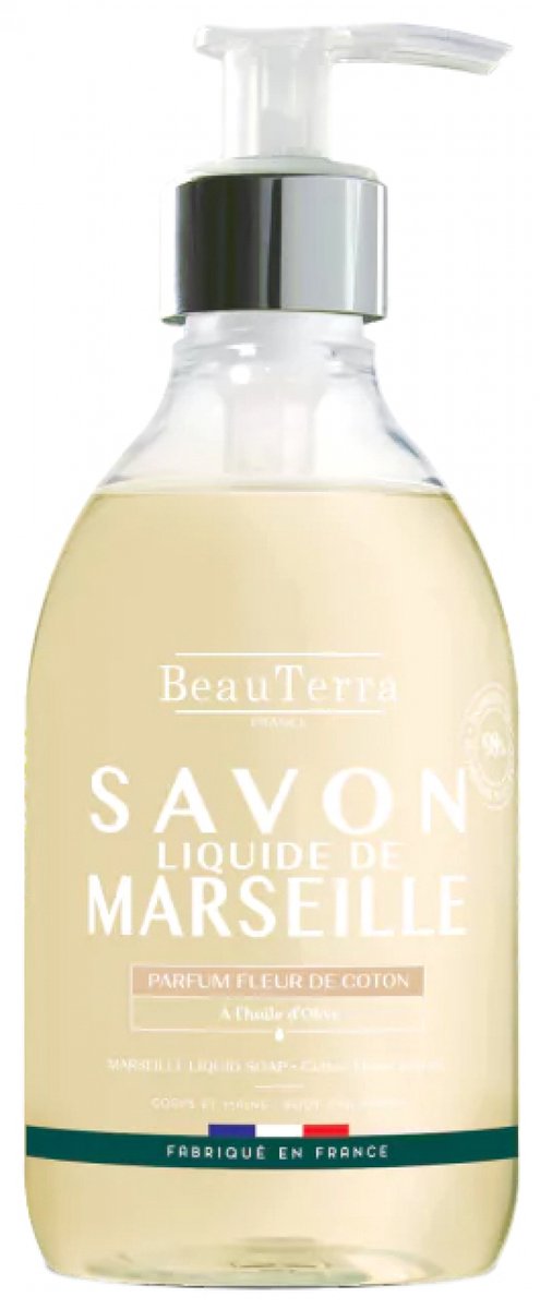 Vloeibare Zeep Beauterra Savon de Marseille Katoenen bloem 300 ml