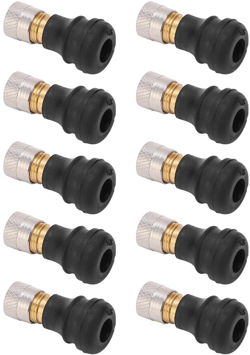 Dailygoods - Dailygoody - 10 Stuks Elektrische Scooter Ventielen - Tubeless Ventielen - Ideaal voor M365 Pro - 2 cm Ventielschacht - Rubber Compatibel - Reserveond...