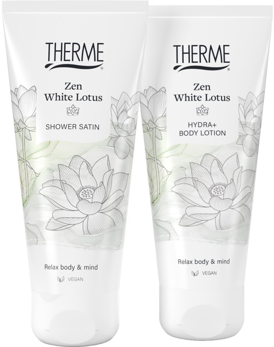 Therme Zen White Lotus geschenkset (2-delig) - Body Lotion 200 ml & Shower Gel 200 ml