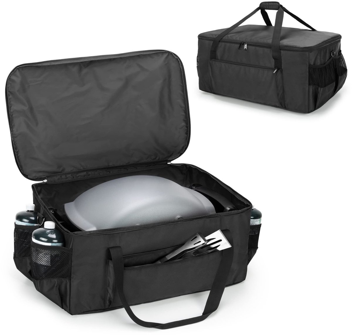 Dailygoods - Draagbare Grillhoes - Beschermtas voor Gasgrill - Ideaal voor Camping - Geschikt voor Weber Q1000/Q1200/Q1400 - Grillaccessoire voor Buit