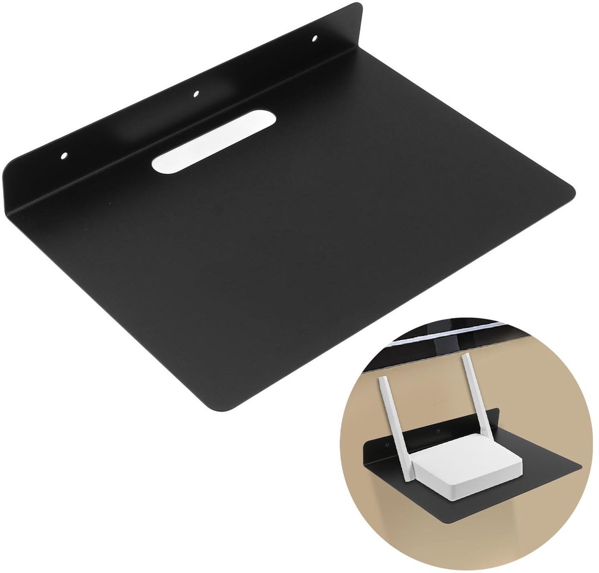Dailygoods - Stevige Zwevende AV-plank van Aluminium voor Modems en Apparatuur
