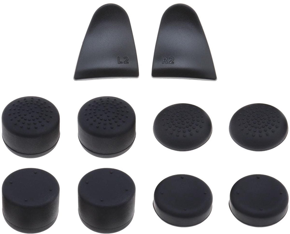 Dailygoods - Dailygoody - Duimgrepen - PS5 Controller - Extra Comfort en Nauwkeurigheid - Zwart - Trigger Extenders - 8 Stuks Duimgrepen - Geschikt voor PS5 Contro