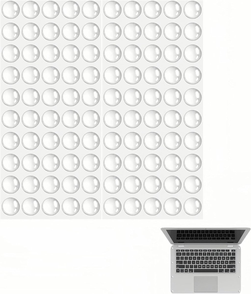 Dempende Rubber Voetjes voor Meubels, Zelfklevende Geluidsdempers, Kleine Transparante Bumpers voor Deuren en Kasten, 10mm Diameter voor Stille Sluiting