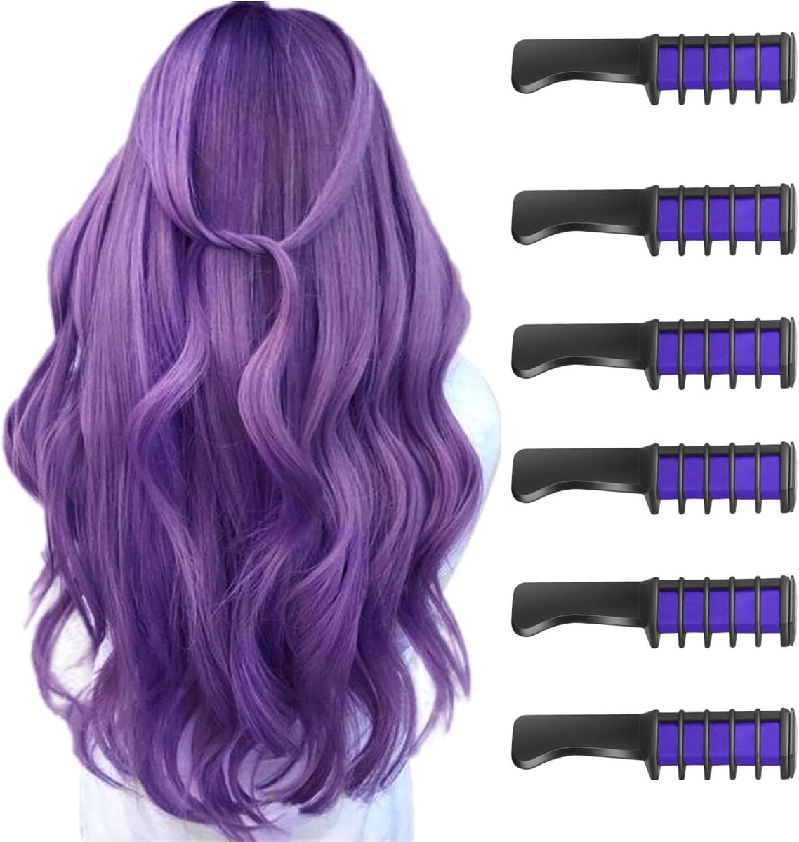 Krijt voor Kinderen, Tijdelijke Haarverf voor Meisjes, Kleurrijke Hairspray voor Feestdagen en Cosplay, Geschikt voor Leeftijd 6-12 Jaar, Perfect voor Verjaardagen en Halloween