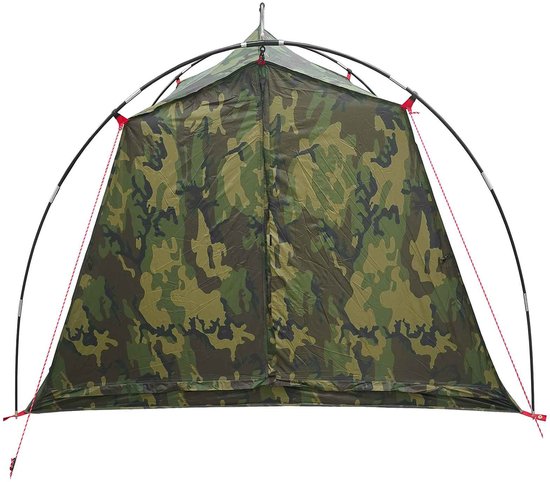 vidaXL - Tunneltent - Camouflage - 2-persoons - 185T - Polyester - met - PU - Coating van Vidaxl — afbeelding 3