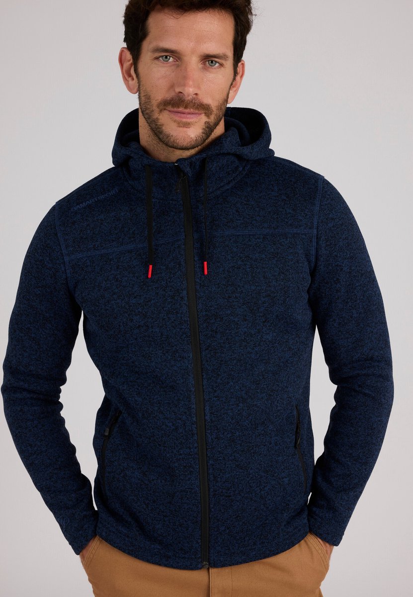 Damart - Fleecejack met capuchon Thermolactyl - Heren - Blauw - (110-117) XL
