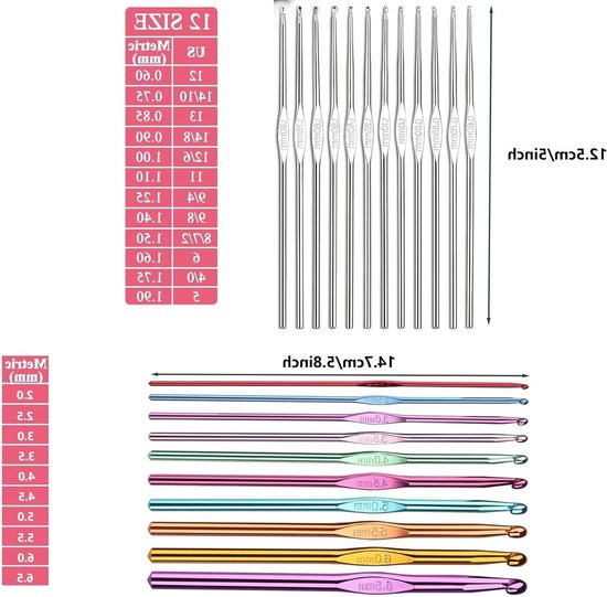 Haakset voor Beginners en Volwassenen, 122-delige Haakset met Haaknaalden, Breiaccessoires en Pennenhouder voor Creatieve Projecten — afbeelding 5