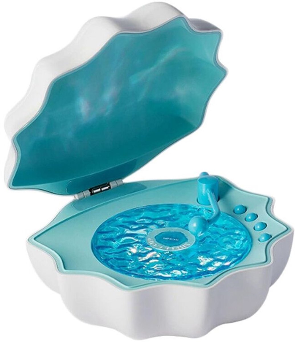 Schelpenluidspreker, schelpenlamp, draadloze luidspreker, subwoofer, bureaudecoratie, cadeau Geschikt voor vrienden, blauw.