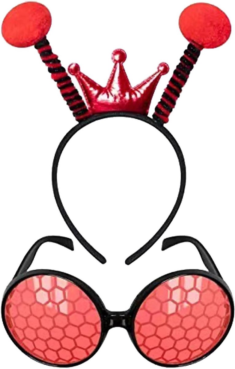Bijen Haarband en Bril Set, Insecten en Kevers Kostuum Accessoires voor Vrouwen en Mannen – Perfect voor Carnaval en Cosplay met Vlinder Thema