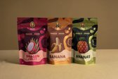 Karana Drakenfruit, Ananas en Banaan Gevriesdroogde Gezonde Snack | Mix 3/9 Pack | Natural | Gevriesdroogde Fruitstukjes | Exotisch Fruit