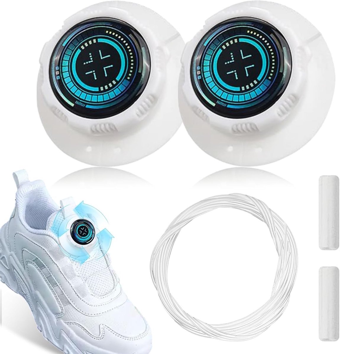 Automatische veters met twist-lock, geen installatie nodig, ideaal voor sneakers en sportieve schoenen