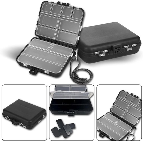 Set van 2 Visaasdozen, Veelzijdige Opbergdozen voor Visspullen, Robuuste Waterdichte Dozen voor Lood en Aas, Compact en Ideaal voor Buitenactiviteiten en Vissen — afbeelding 5