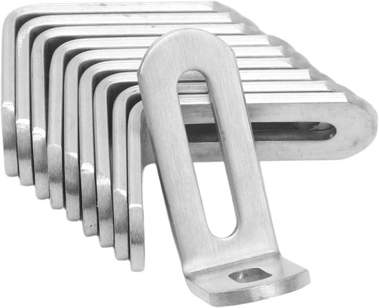 Verstelbare L-vormige metalen hoekverbinders 30 x 50 x 19 mm, 20 stuks, voor houten meubels, 90 graden hoekverbinding, roestvrij staal, duurzame hoeksteunen — afbeelding 4