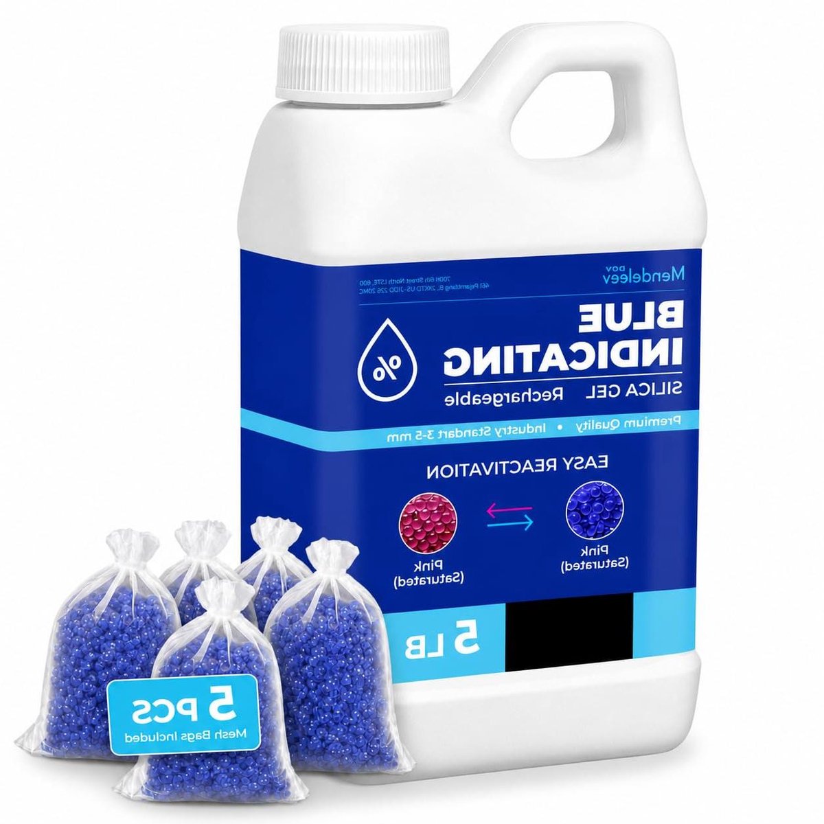 Droogmiddel Kralen - Silicagel Ontvochtiger - Vocht Absorberen - Kleurindicatie - 246 kg - Blauw