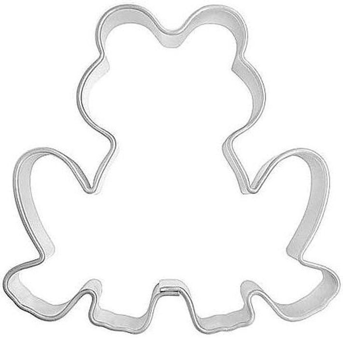 Uitsteekvorm Kikker - Koekjesvorm Dier - Bakken Versieren - Roestvrij Staal - 5 cm - Zilver
