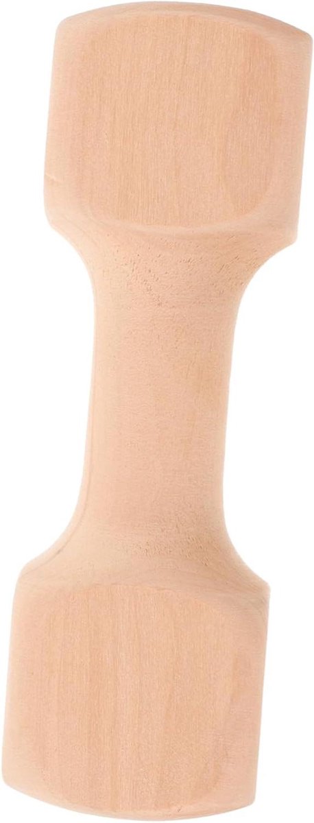 Hondentraining Apporteerspeelgoed - Houten Kauwspeelgoed - Interactief Spelen - Duurzaam Houtmateriaal - 15 cm - Khaki