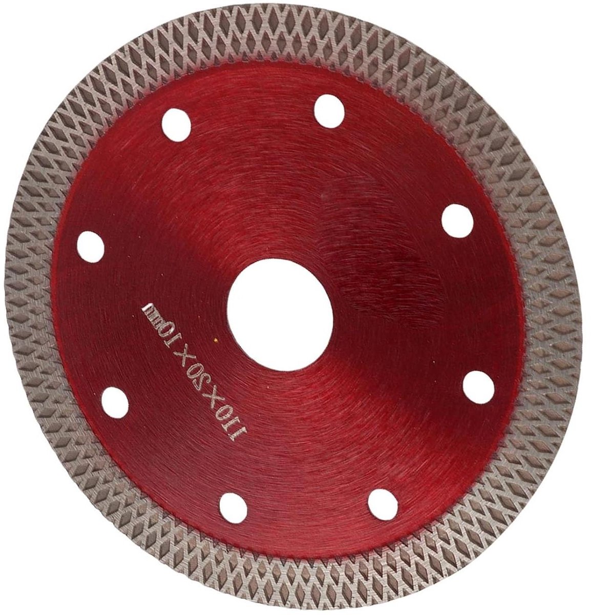 Doorslijpschijf - Zaagbladwiel - Keramiek Snijden - Hoog Rendement - 110 mm Diameter - Rood