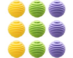 9 stuks drogerballen, wasbal voor wasmachine, wasballen voor donsjassen, wasballen, herbruikbare wasdrogers, wasballen, minder vouwen en knijpers