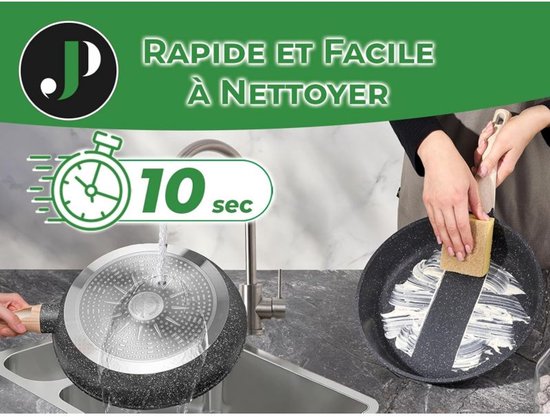 Batteries de cuisine à induction Just Perfecto 21 pièces - Ensemble de poêles avec couvercle pour toutes les sources de chaleur - Casseroles et poêles sans PFOA - PFAS