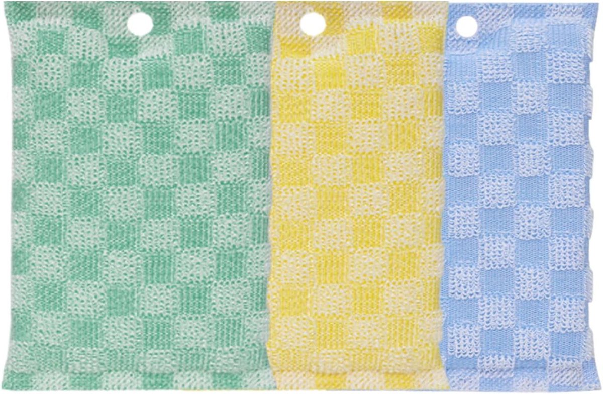 Vaatdoek - Sponsdoek - Keuken Reinigen - Dubbelzijdig Ontwerp - 3 stuks - Grijs