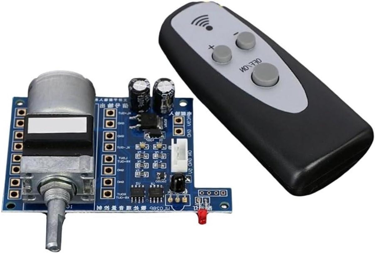 Volume Controle - Preamp Bediening - Audio Upgraden - Afstandsbediening Inclusief - 8x5 cm PCB - As Shown