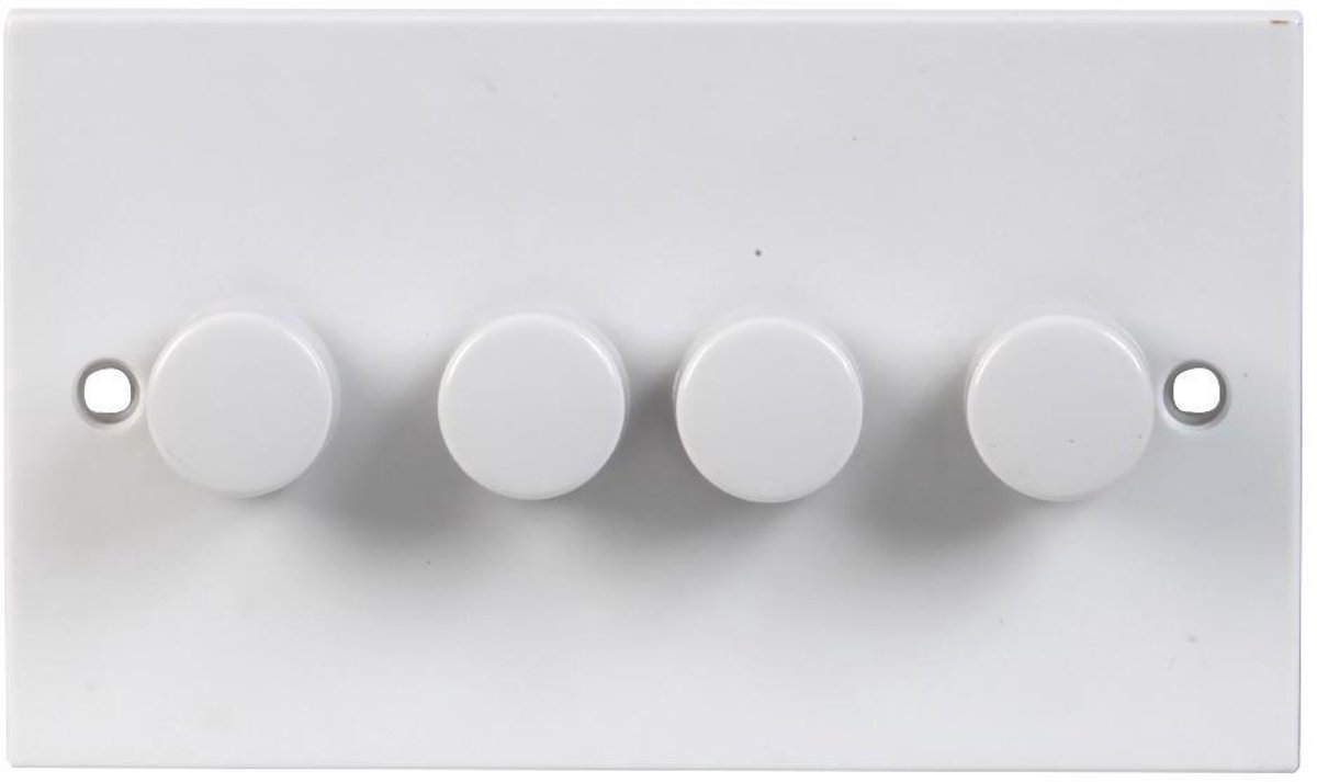 Dimmer Schakelaar - Lichtregelaar - Sfeerverlichting Instellen - 4 Groepen 2 Weg - 400W - Wit
