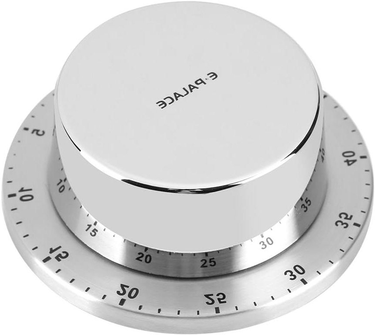 Digitale keukentimer - Mechanische timer - Koken bakken - Magnetische basis - 8 x 3 cm - Zilver