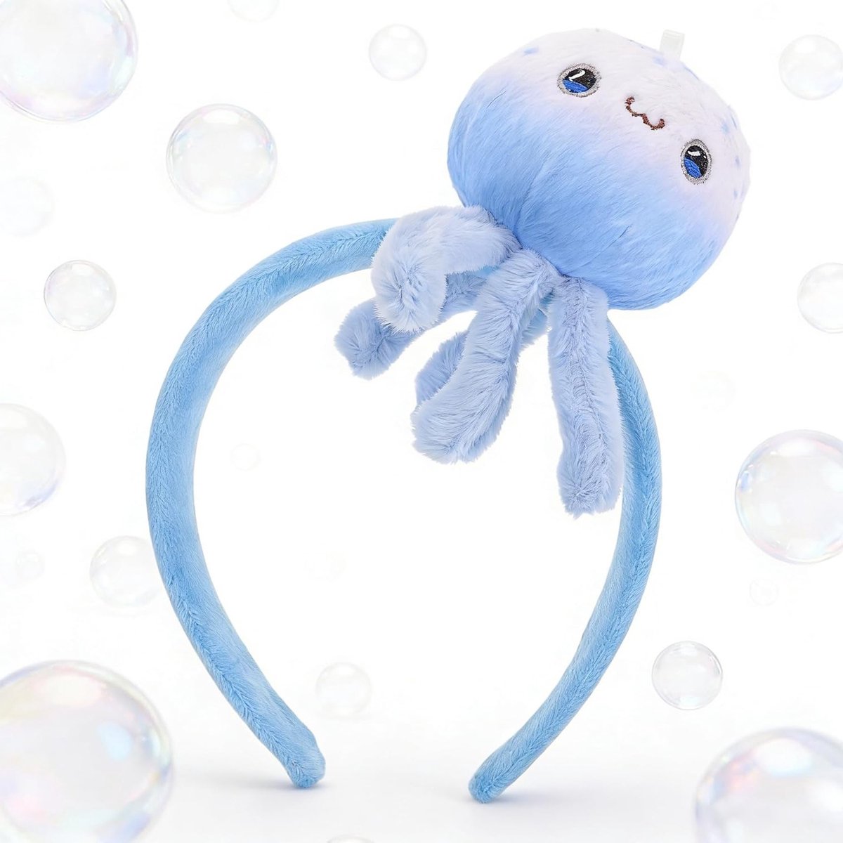 Pluche haarband met blauwe kwallen voor Halloween, cosplay en zeedieren themafeest accessoires