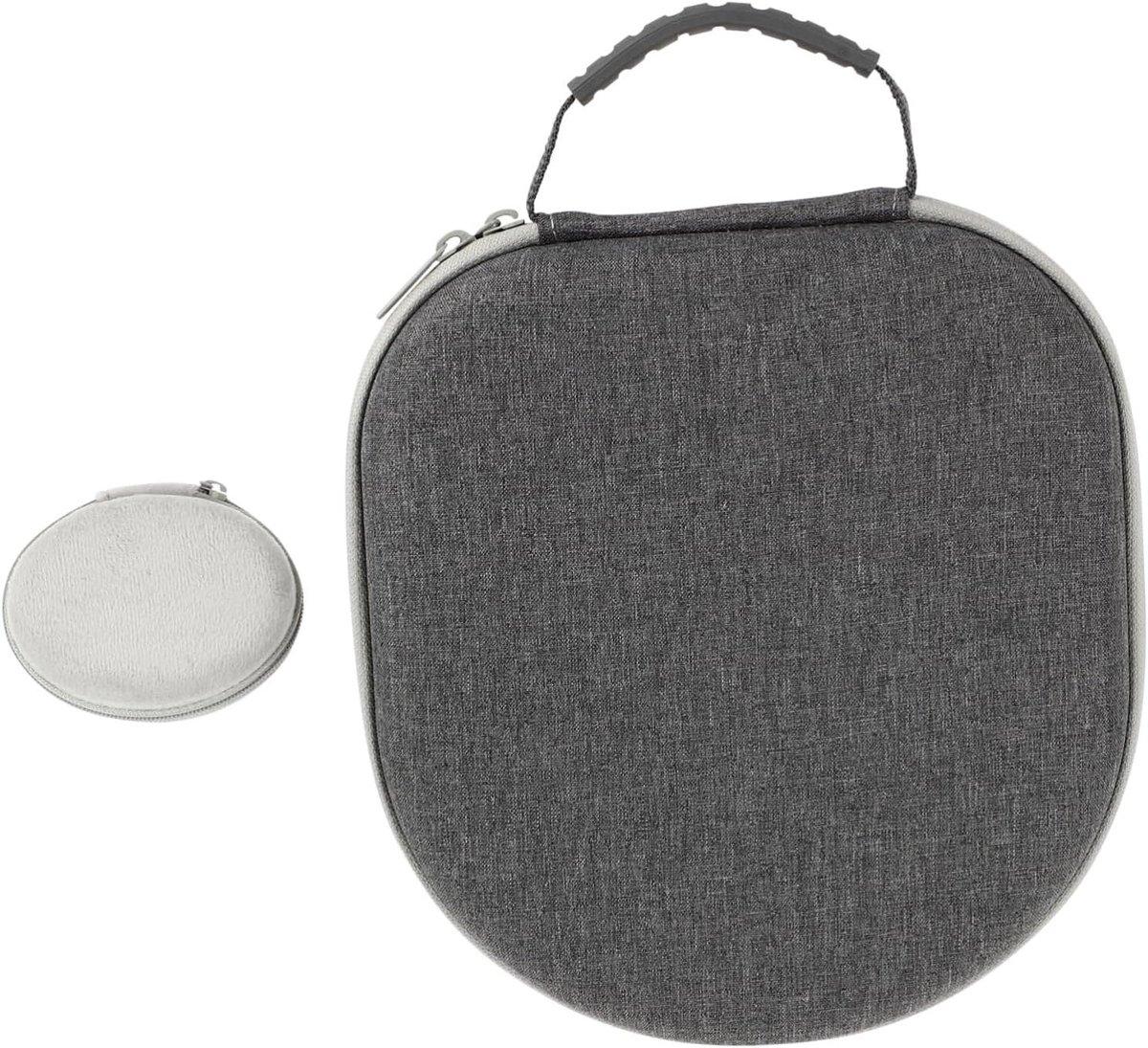 Hoofdtelefoonhoes - Draagbare opbergtas - Veilig transport - Waterdicht materiaal - 27x22x6 cm - Lichtgrijs