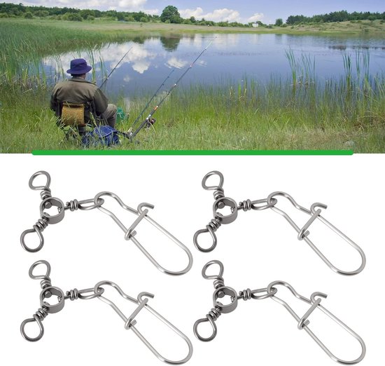 Store_8 - 30 Stuks 3-Weg Swivel Snaps - Triple Swivels voor Vissen - Perfect voor verschillende vistechnieken - Maten #2, #6, #8 - Betrouwbare viss... — afbeelding 4