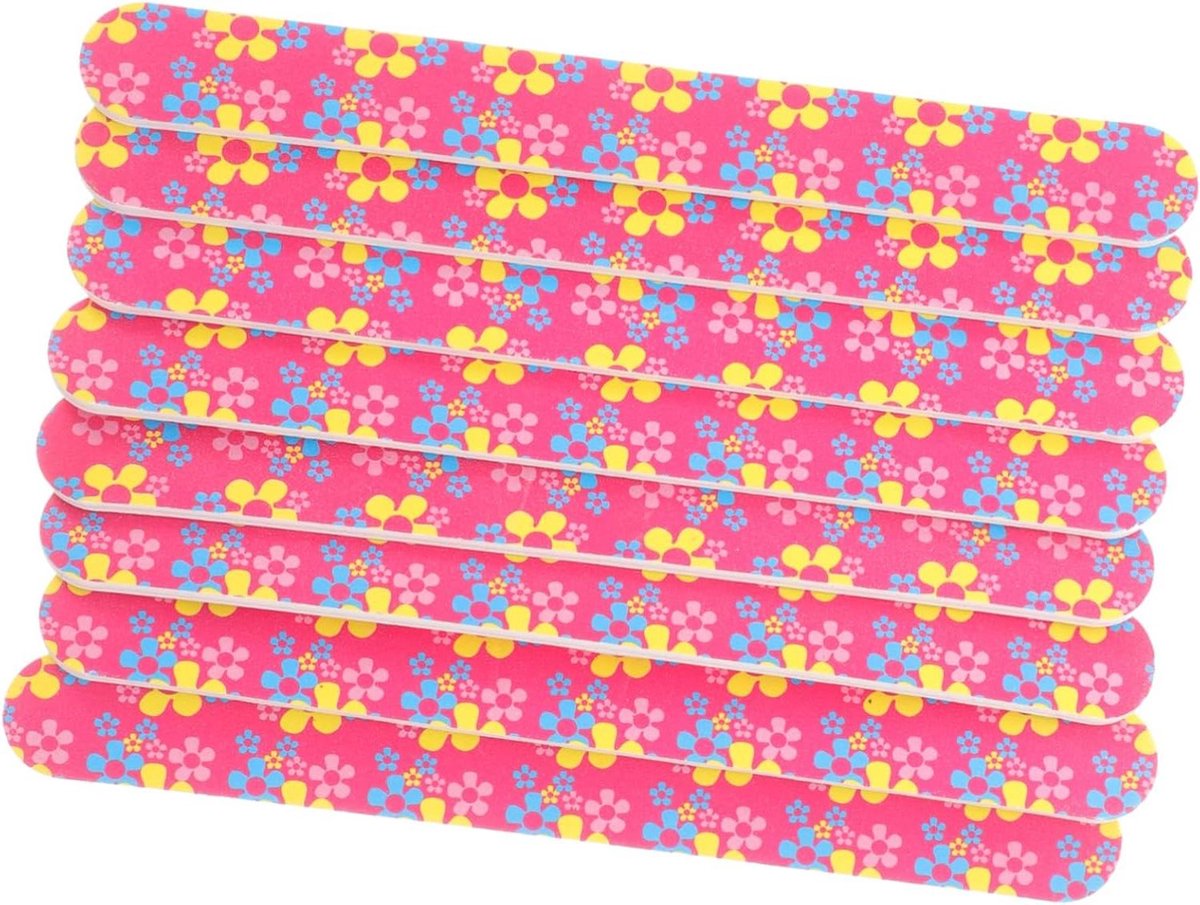 Spons Nagelvijlen - Nagelpolijster Set - Nagels Vijlen - Dubbelzijdig Ontwerp - 8 Stuks - Willekeurige Kleur