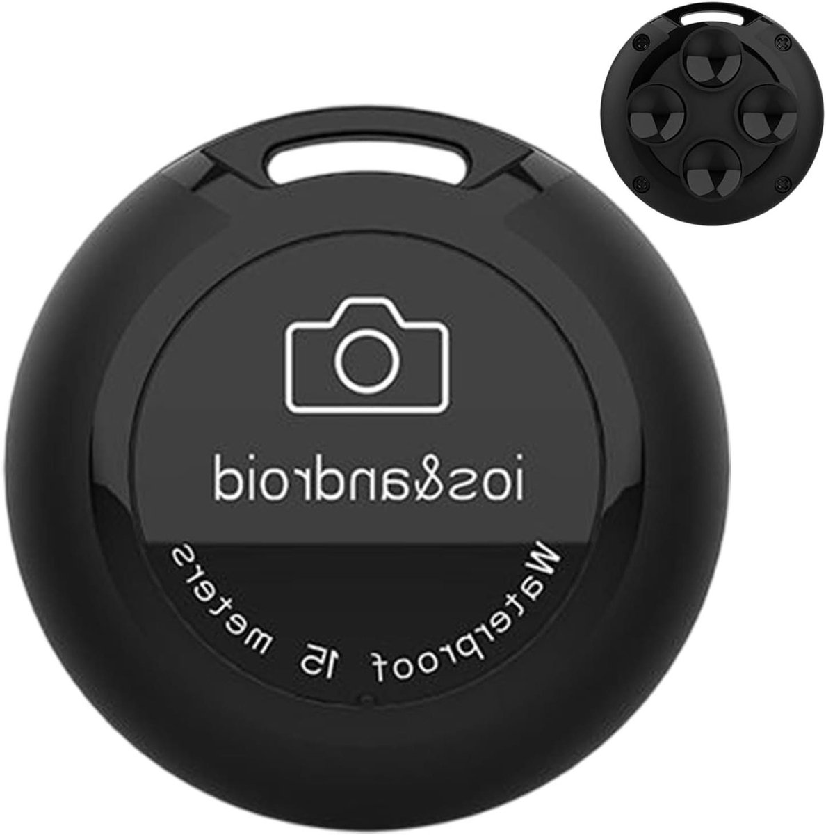 Draadloze Selfie Knop - Telefoon Afstandsbediening - Handsfree Fotografie - Waterdicht Compact Ontwerp - 1.42x0.39 Inch - Zwart