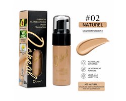 O'cheal® Foundation 02 Naturel | Vloeibare Foundation | Full Coverage | Matte Finish | Waterproof Make-up | Langdurige Foundation | Hydraterend | Concealer Effect | Fond de Teint | Make-up Basis | Oliecontrole | Voor Normale Huid # Natural Colour