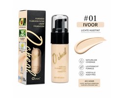 O'cheal® Foundation Ivoor | Vloeibare Foundation | Full Coverage | Matte Finish | Waterproof Make-up | Langdurige Foundation | Hydraterend | Concealer Effect | Fond de Teint | Make-up Basis | Oliecontrole | Voor Lichte Huid | Ivory #01
