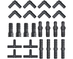 Allecto - Druppelbevloeiingsfittingen Set - 100-delige Irrigatie Kit - Gemakkelijk te Installeren - Tuinaccessoires - Geschikt voor Gazon en Groent..