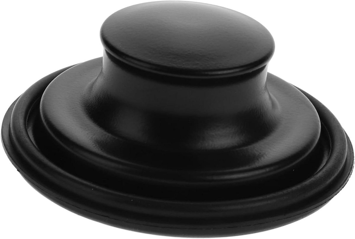 Gootsteen Afvoerstop - Wastafel Plug - Afval Vangen - Roestvrij Staal - 8.70CM - Zwart