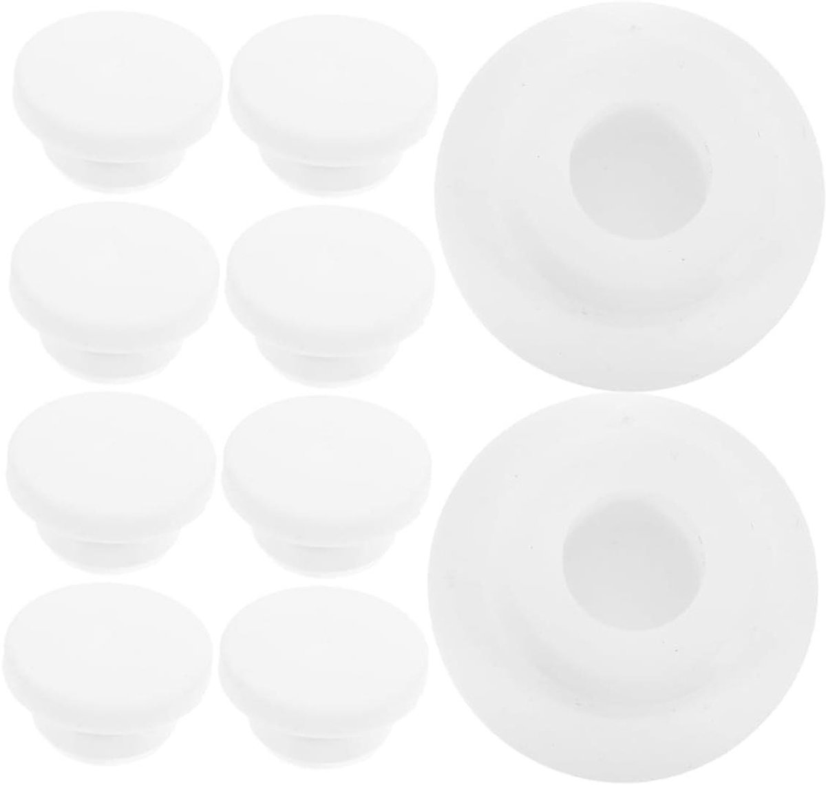 Afvoerplug Set - Gootsteen Stopper - Voorkomt Overstroming - Stijlvol Ontwerp - 30 Stuks - Wit