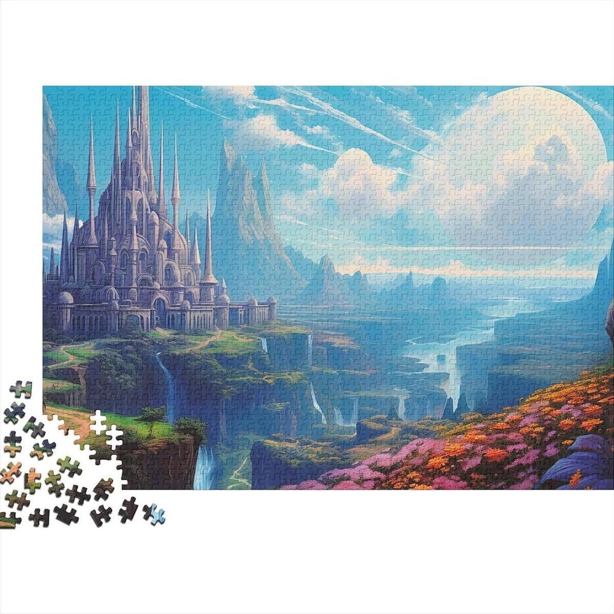 Legpuzzel - Puzzelspel - Ontspanning thuis - Inclusief poster - 75 x 50 cm - Stijl 1