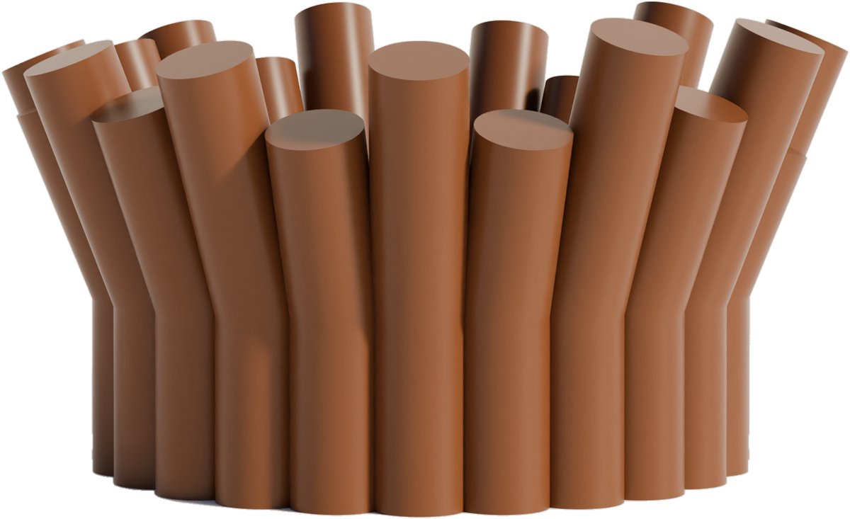 Fiastra Rivolo fruitschaal - fruitmand - schaal - bruin - 30 x 30 cm