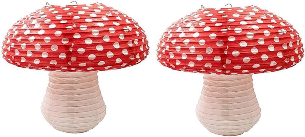 Papieren Lantaarn - Decoratieve Hanglamp - Feestelijke Decoratie - Paddenstoelvormig Uniek