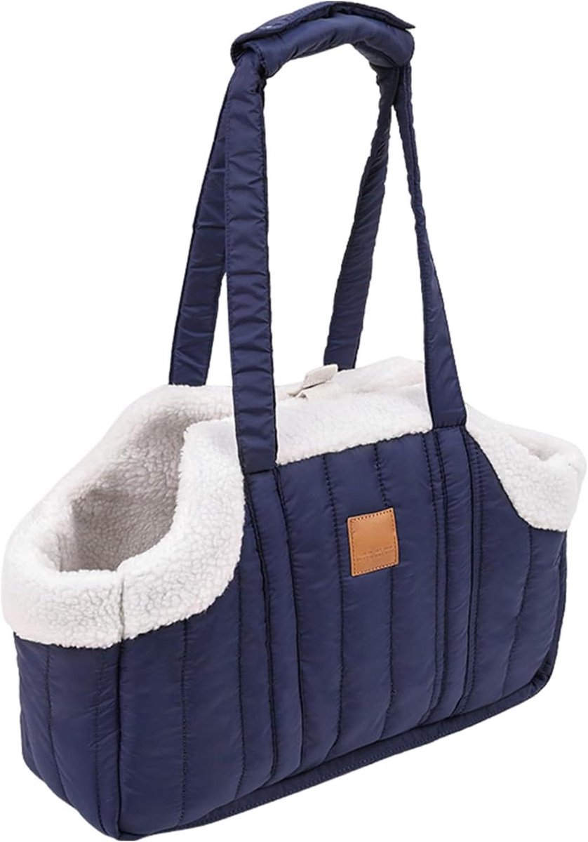 Draagbare Huisdier Tas - Reistas Honden Katten - Veilig Vervoer - Ademend Ontwerp - 38x14x505cm - Blauw
