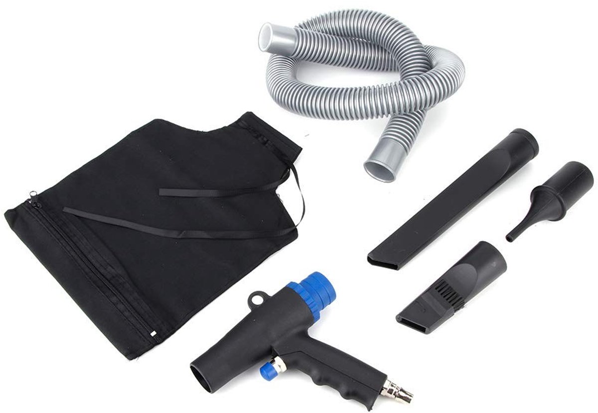 SPHProducts - Vacuümpistool - Pneumatische Reiniger - 2-in-1 Functionaliteit - Kunststof - Onderhoudsset - Geschikt voor Auto- en Motorreiniging - Hand...